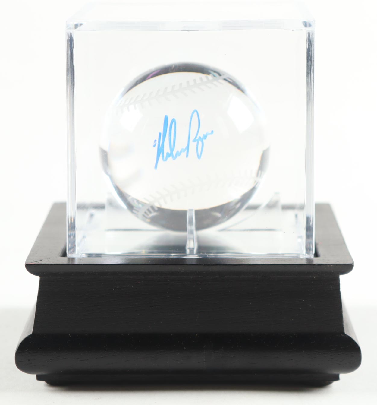 Nolan Ryan Signed Tiffany & Co. Lead Crystal Baseball with Wood & Glass Display Case (PSA) at PristineAuction.com Nolan Ryan Signed Tiffany & Co. Lead Crystal Baseball with Wood & Glass Display Case (PSA) at PristineAuction.com