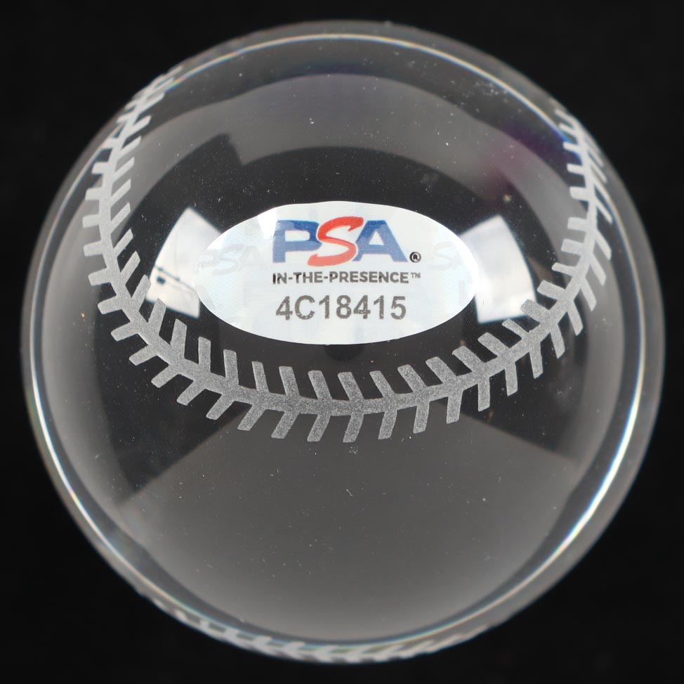 Nolan Ryan Signed Tiffany & Co. Lead Crystal Baseball with Wood & Glass Display Case (PSA) at PristineAuction.com Nolan Ryan Signed Tiffany & Co. Lead Crystal Baseball with Wood & Glass Display Case (PSA) at PristineAuction.com