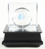 Nolan Ryan Signed Tiffany & Co. Lead Crystal Baseball with Wood & Glass Display Case (PSA) at PristineAuction.com