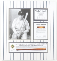 Babe Ruth Yankees Custom Matted Game-Used Baseball Bat Piece Display (PSA) at PristineAuction.com