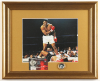 "Muhammad Ali Over Sonny Liston" Custom Framed Print Display With Ali Coin at PristineAuction.com