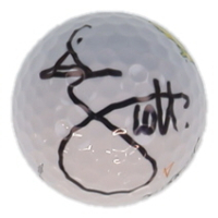 Adam Scott Signed The Masters Logo Golf Ball (JSA) at PristineAuction.com