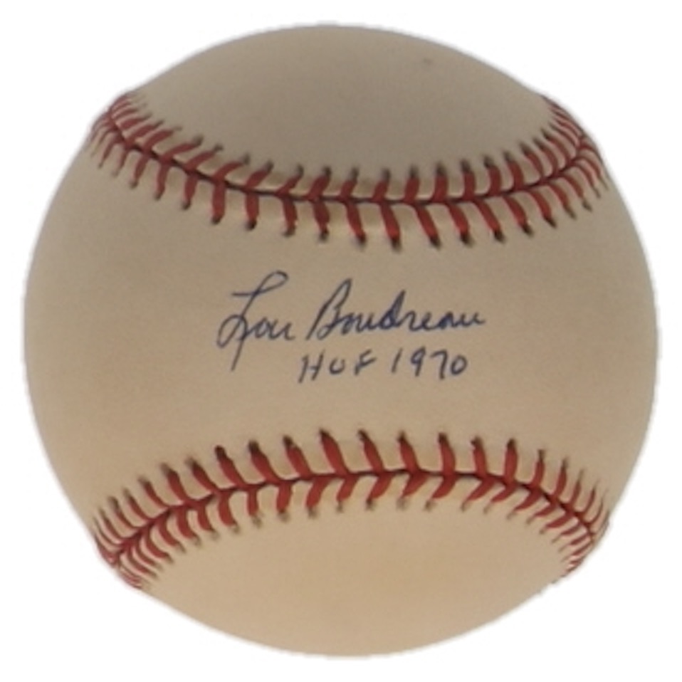 Lou Boudreau Signed OAL Baseball Inscribed "HOF 1970" (Beckett) at PristineAuction.com Lou Boudreau Signed OAL Baseball Inscribed "HOF 1970" (Beckett) at PristineAuction.com