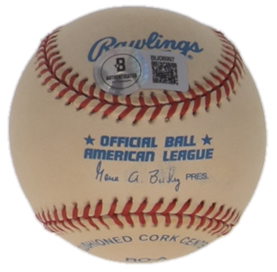 Lou Boudreau Signed OAL Baseball Inscribed "HOF 1970" (Beckett) at PristineAuction.com Lou Boudreau Signed OAL Baseball Inscribed "HOF 1970" (Beckett) at PristineAuction.com