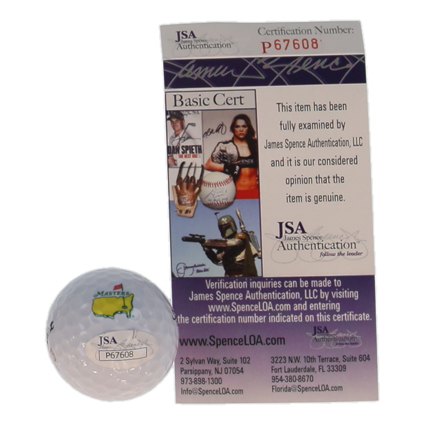 Adam Scott Signed The Masters Logo Golf Ball (JSA) at PristineAuction.com Adam Scott Signed The Masters Logo Golf Ball (JSA) at PristineAuction.com