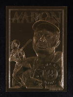 Hank Aaron 1996 Bleachers Greatest Champions 23KT Gold  #02430 w/COA at PristineAuction.com