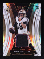 Spencer Rattler 2024 Select Draft Selections Memorabilia Prizm White #11 #25/75 RC at PristineAuction.com