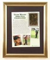 Tiger Woods Custom Framed Photo Display with 23kt Gold Trading Card & Masters Article at PristineAuction.com