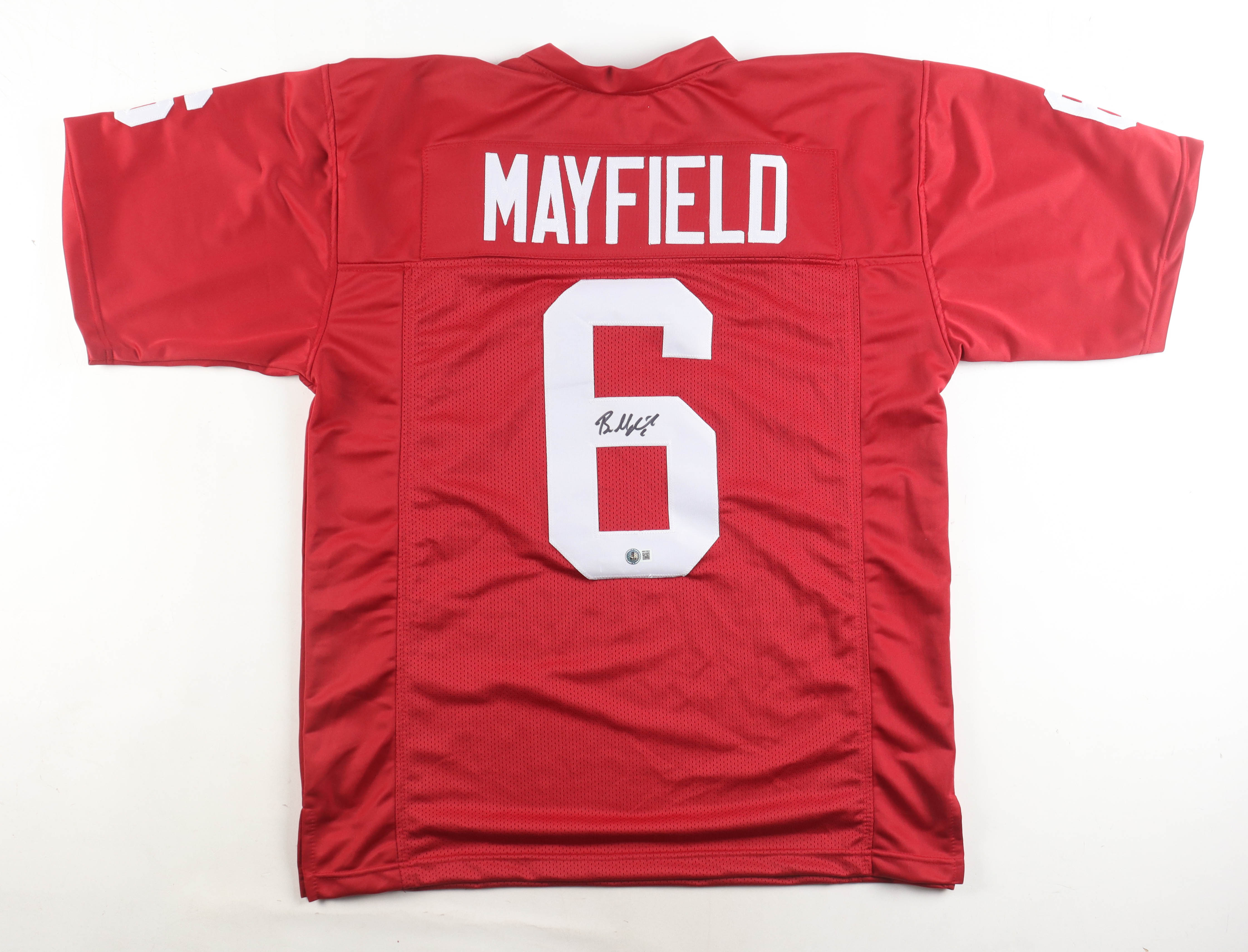 Baker Mayfield Signed Jersey (Beckett) at PristineAuction.com Baker Mayfield Signed Jersey (Beckett) at PristineAuction.com