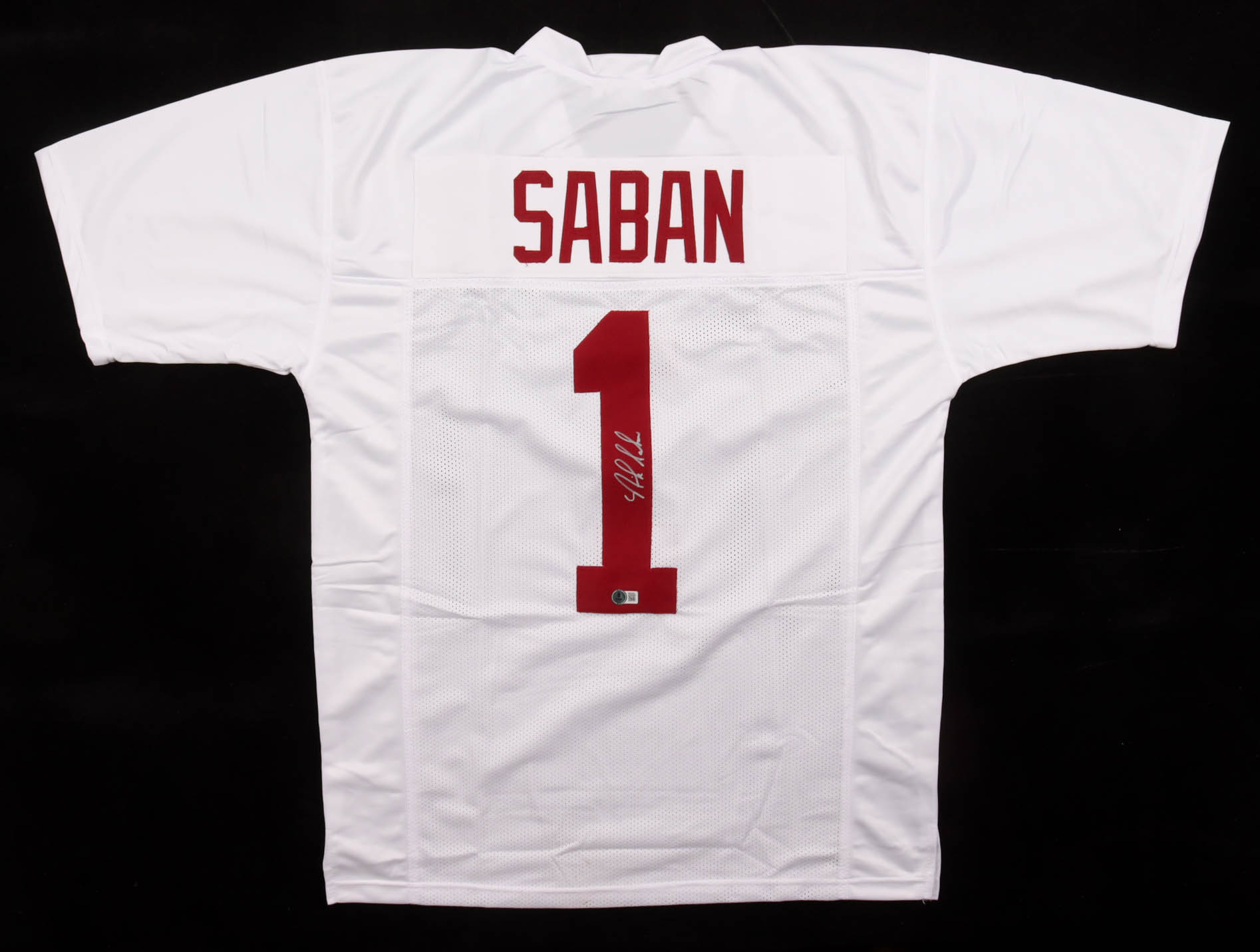 Nick Saban Signed Jersey (Beckett) at PristineAuction.com Nick Saban Signed Jersey (Beckett) at PristineAuction.com