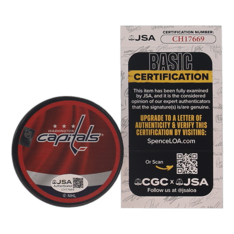 John Carlson Signed Capitals Logo Hockey Puck (JSA) at PristineAuction.com John Carlson Signed Capitals Logo Hockey Puck (JSA) at PristineAuction.com