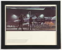 Star Wars "Y-Wing Fighter at Rebel Base Hangar in Massassi" 1977 Ralph McQuarrie Custom Framed Pre-Production Art Photo Display at PristineAuction.com