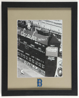 "Ebbetts Field" Custom Framed Photo Display with Brooklyn Dodgers Pin at PristineAuction.com