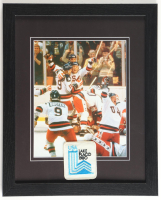 "The Miracle on Ice Team USA" Custom Framed Photo Display with Lake Placid Patch at PristineAuction.com