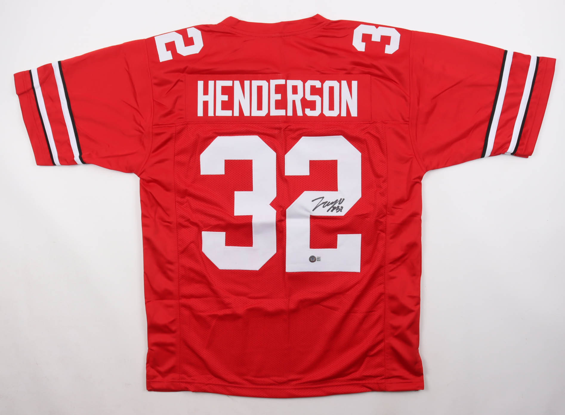 TreVeyon Henderson Signed Jersey (Beckett) at PristineAuction.com TreVeyon Henderson Signed Jersey (Beckett) at PristineAuction.com