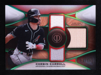 Corbin Carroll 2025 Topps Tribute Triple Relics Green #TTRCC #96/99 at PristineAuction.com