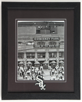 "White Sox Comisky Park" Custom Framed Photo Display with White Sox Pin at PristineAuction.com