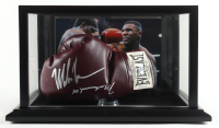 Mike Tyson Signed Everlast 'Muhammad Ali' Boxing Glove with Photo-back Wood Display Case (Tyson & PSA) at PristineAuction.com
