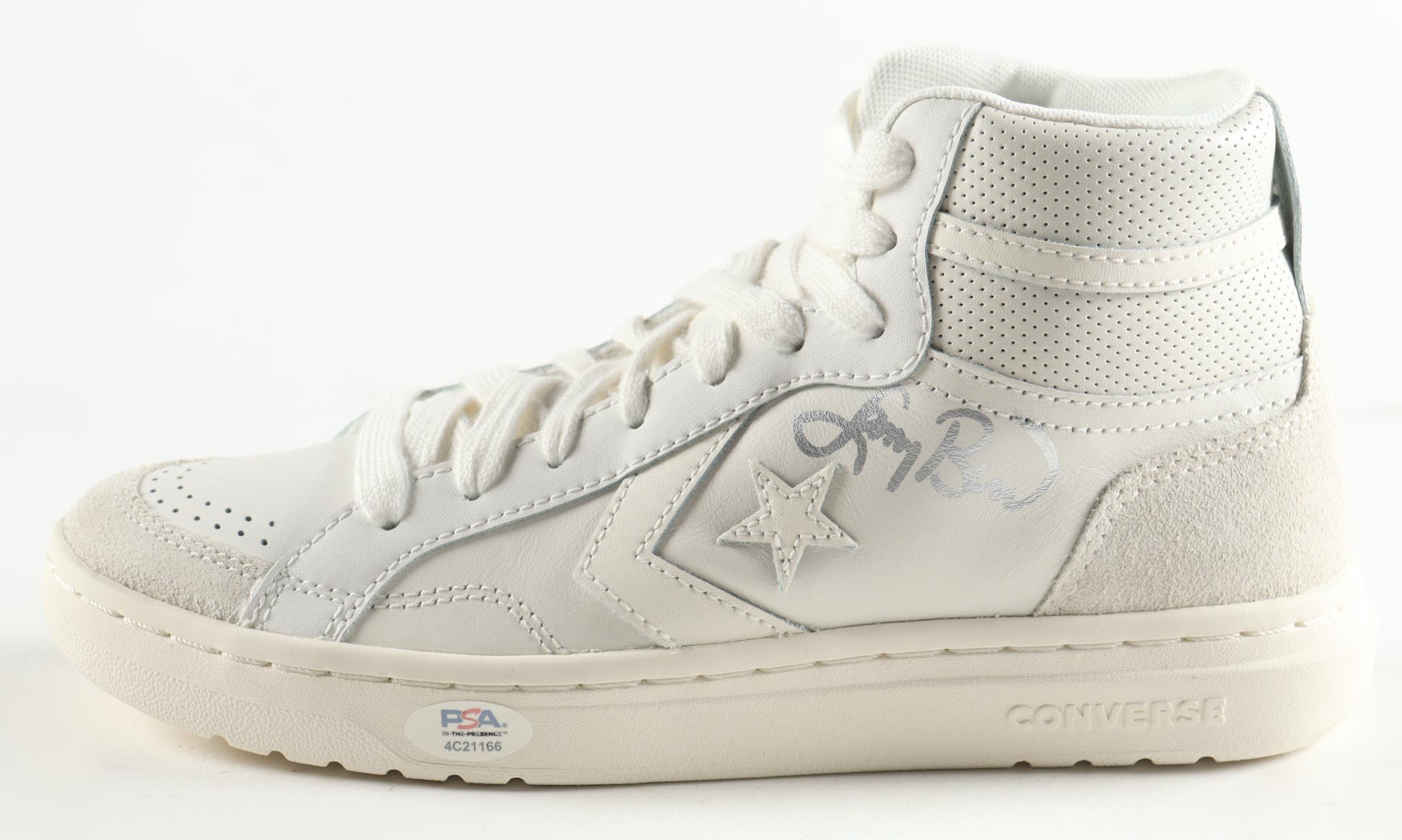 Larry Bird Signed Converse Basketball Shoe With Name Plaque Display Case (PSA) at PristineAuction.com Larry Bird Signed Converse Basketball Shoe With Name Plaque Display Case (PSA) at PristineAuction.com