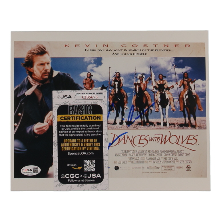 Kevin Costner Signed "Dances with Wolves" 8x10 Photo (JSA) at PristineAuction.com Kevin Costner Signed "Dances with Wolves" 8x10 Photo (JSA) at PristineAuction.com