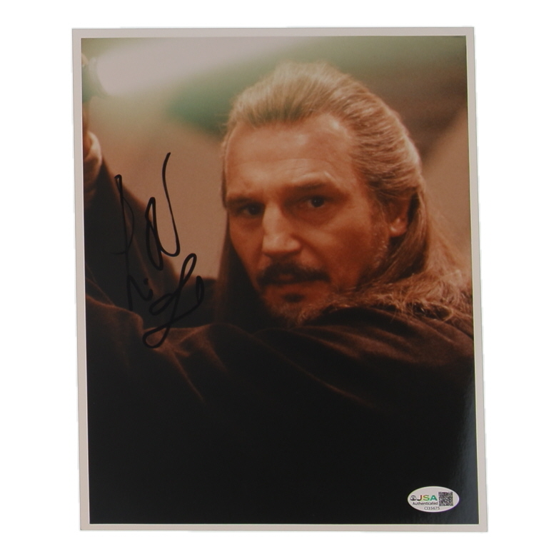 Liam Neeson Signed "Star Wars: Episode I – The Phantom Menace" 8x10 Photo (JSA) at PristineAuction.com Liam Neeson Signed "Star Wars: Episode I – The Phantom Menace" 8x10 Photo (JSA) at PristineAuction.com