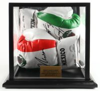 Mexican Boxing Kings | Set of (2) Cleto Reyes Boxing Gloves Signed By (3) With Julio Cesar Chavez, Marco Antonio Barrera, & Erik Morales in Display Case (JSA) at PristineAuction.com