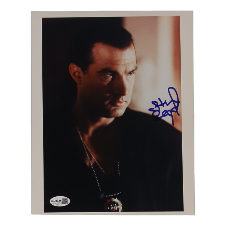 Steven Seagal Signed "Out for Justice" 8x10 Photo (JSA) at PristineAuction.com Steven Seagal Signed "Out for Justice" 8x10 Photo (JSA) at PristineAuction.com