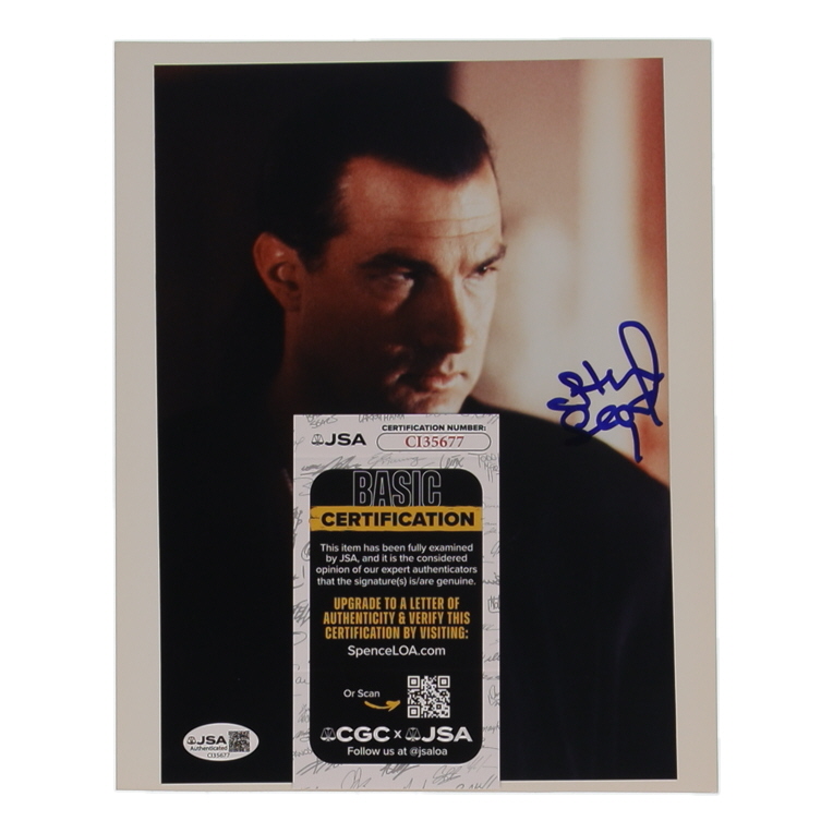 Steven Seagal Signed "Out for Justice" 8x10 Photo (JSA) at PristineAuction.com Steven Seagal Signed "Out for Justice" 8x10 Photo (JSA) at PristineAuction.com