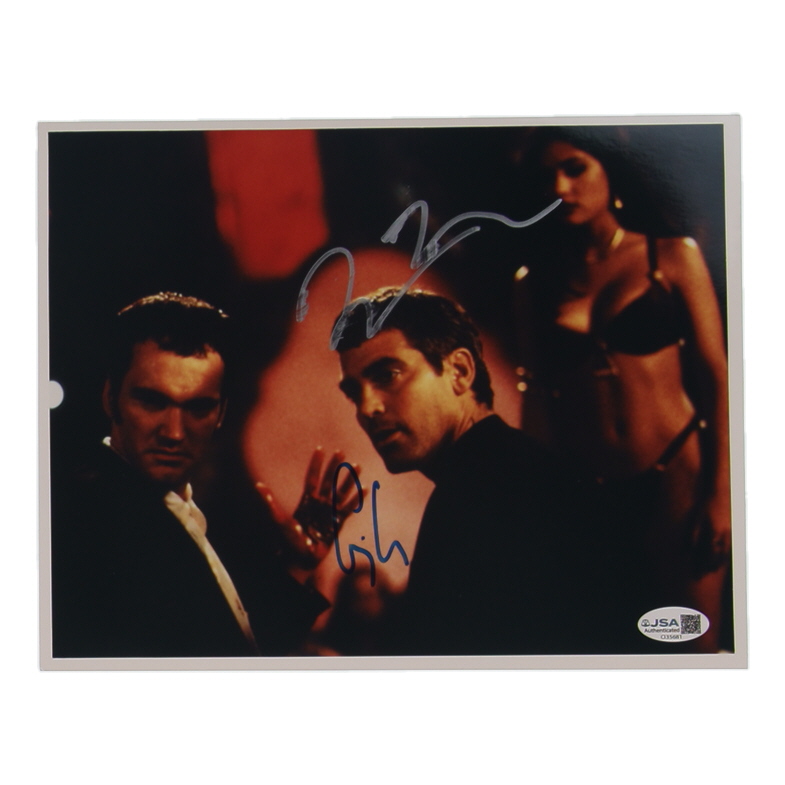 George Clooney & Quentin Tarantino Signed "From Dusk Till Dawn" 8x10 Photo (JSA) at PristineAuction.com George Clooney & Quentin Tarantino Signed "From Dusk Till Dawn" 8x10 Photo (JSA) at PristineAuction.com