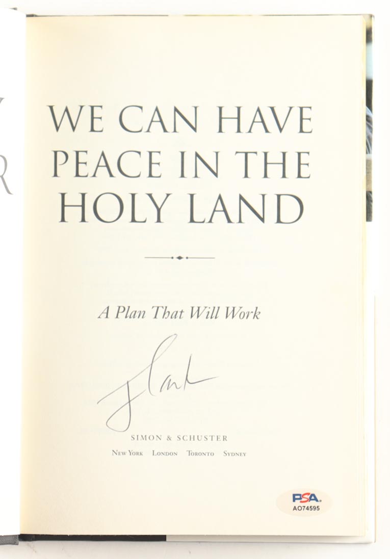 Jimmy Carter Signed "We Can Have Peace in the Holy Land" Hardcover Book (PSA) at PristineAuction.com Jimmy Carter Signed "We Can Have Peace in the Holy Land" Hardcover Book (PSA) at PristineAuction.com