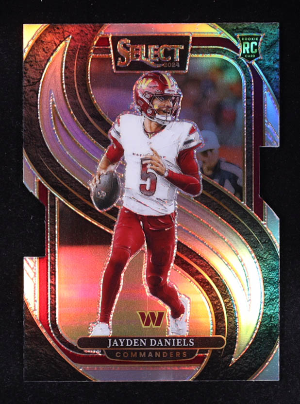 Jayden Daniels 2024 Select Prizm Silver Die Cut #112 RC at PristineAuction.com Jayden Daniels 2024 Select Prizm Silver Die Cut #112 RC at PristineAuction.com