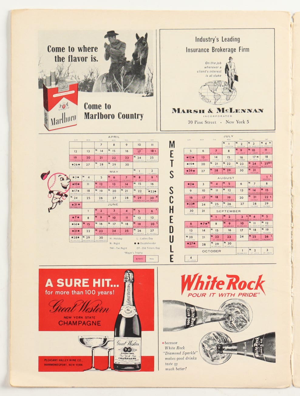 1964 Original New York Mets Shea Stadium On-Site Game Program at PristineAuction.com 1964 Original New York Mets Shea Stadium On-Site Game Program at PristineAuction.com