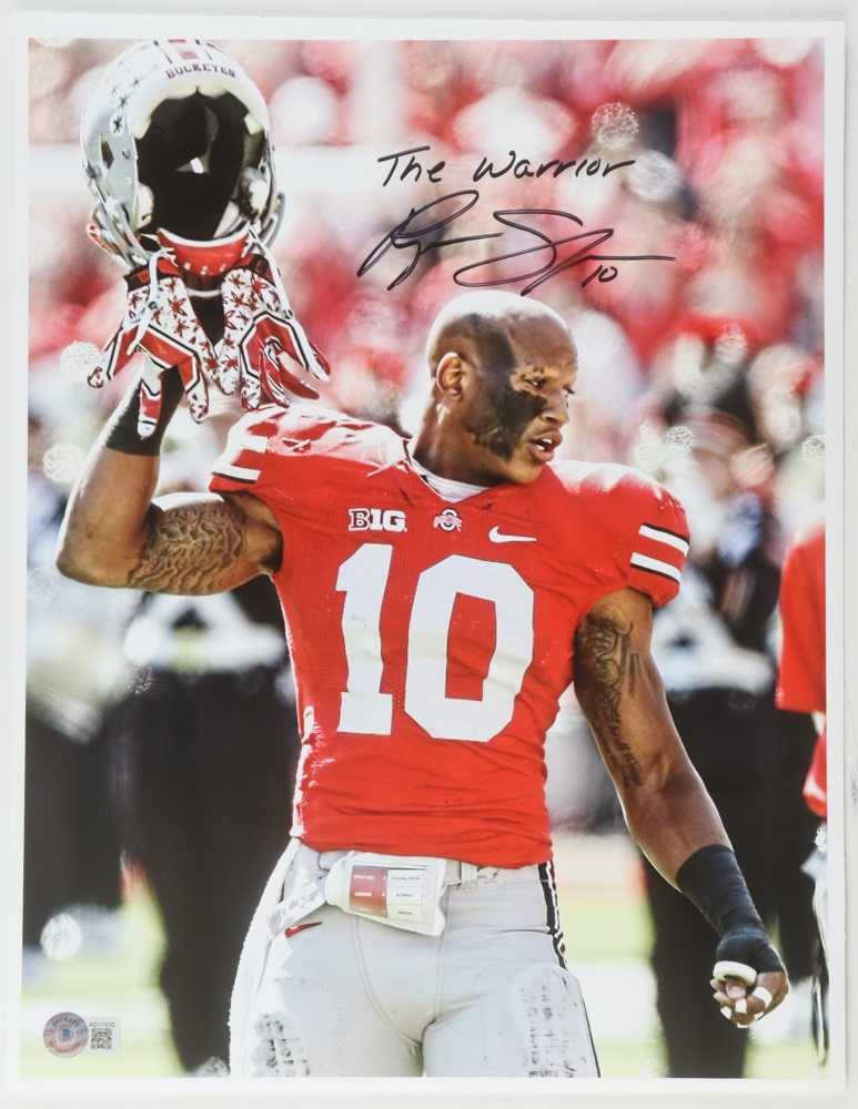 Ryan Shazier Signed Ohio State Buckeyes 11.5x14.5 Photo Inscribed "The Warrior" (Beckett) at PristineAuction.com Ryan Shazier Signed Ohio State Buckeyes 11.5x14.5 Photo Inscribed "The Warrior" (Beckett) at PristineAuction.com