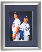 "Shohei Ohtani & Yoshinobu Yamamoto" Custom Framed Photo Display with Dodgers Pin at PristineAuction.com
