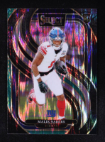 Malik Nabers 2024 Select Prizm Black and Green Shock #116 RC at PristineAuction.com