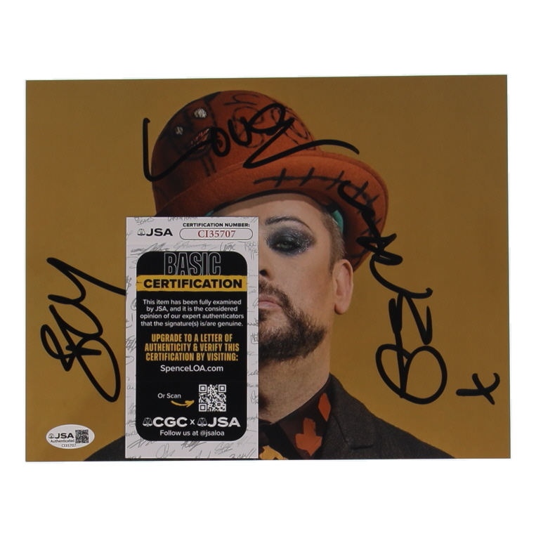 Boy George Twice-Signed 8x10 Photo Inscribed "Love" (JSA) at PristineAuction.com Boy George Twice-Signed 8x10 Photo Inscribed "Love" (JSA) at PristineAuction.com