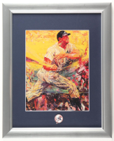 "The Commerce Comet: Mickey Mantle" Custom Framed Leroy Neiman Art Print Display with New York Yankees Logo Pin at PristineAuction.com