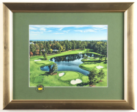 "Augusta National Golf Course" Custom Framed Photo Display with Masters Pin at PristineAuction.com