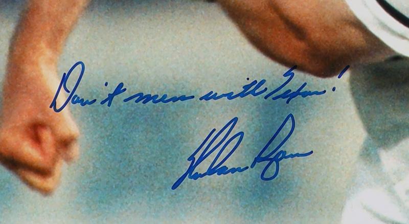 Nolan Ryan Signed Rangers 16x20 Photo Inscribed "Don't mess with Texas!" (AIV & Ryan) at PristineAuction.com Nolan Ryan Signed Rangers 16x20 Photo Inscribed "Don't mess with Texas!" (AIV & Ryan) at PristineAuction.com