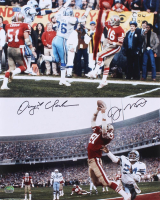 Dwight Clark & Joe Montana Signed 49ers 16x20 Photo (Mounted Memories) at PristineAuction.com