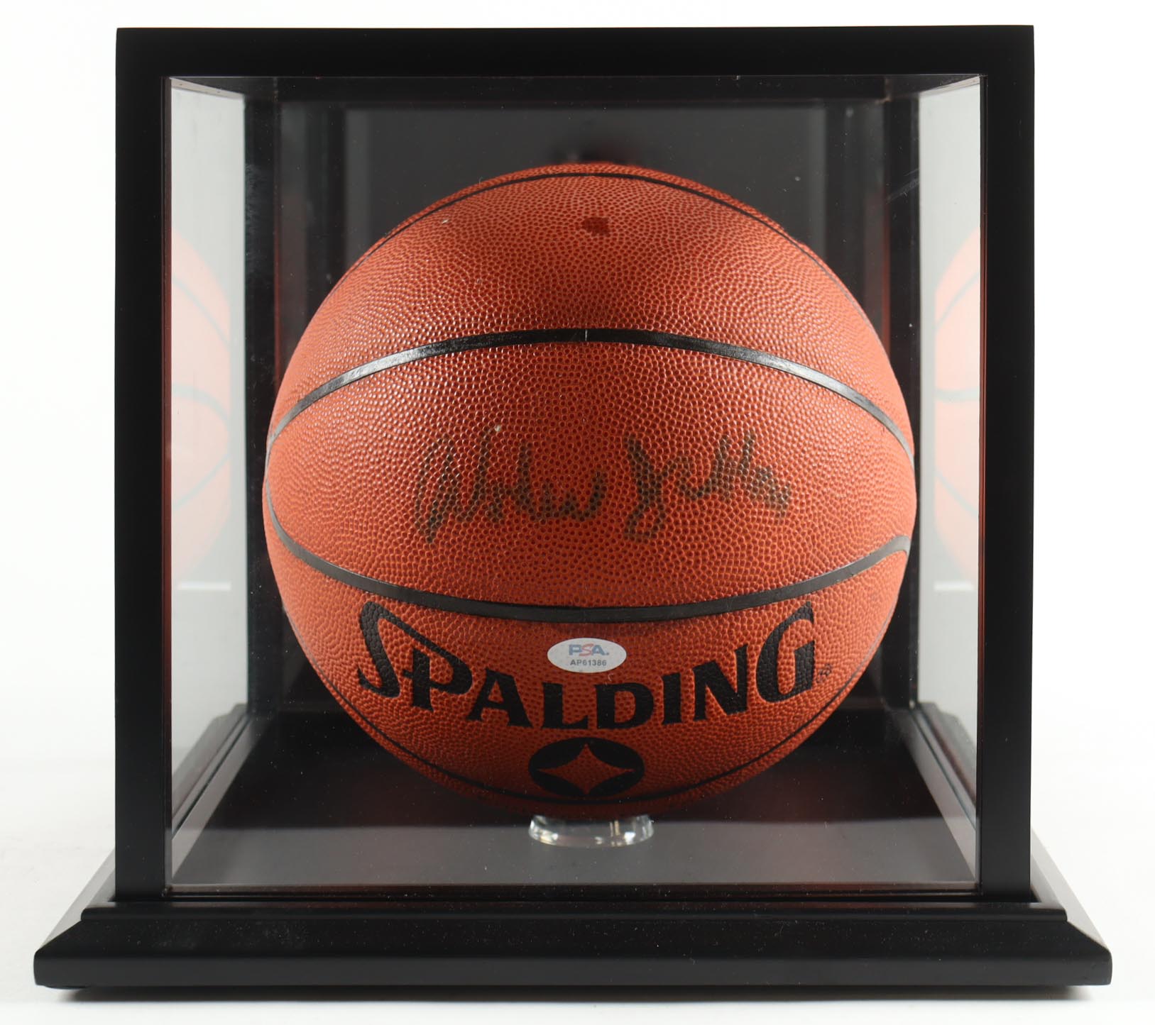 Kareem Abdul-Jabbar Signed NBA Basketball with Display Case (PSA) at PristineAuction.com Kareem Abdul-Jabbar Signed NBA Basketball with Display Case (PSA) at PristineAuction.com