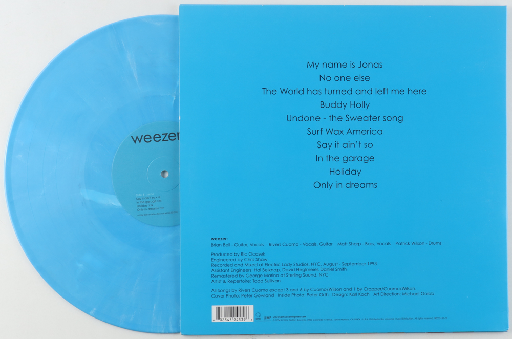 Rivers Cuomo Signed Weezer "The Blue Album" Vinyl Record Album (PSA) at PristineAuction.com Rivers Cuomo Signed Weezer "The Blue Album" Vinyl Record Album (PSA) at PristineAuction.com