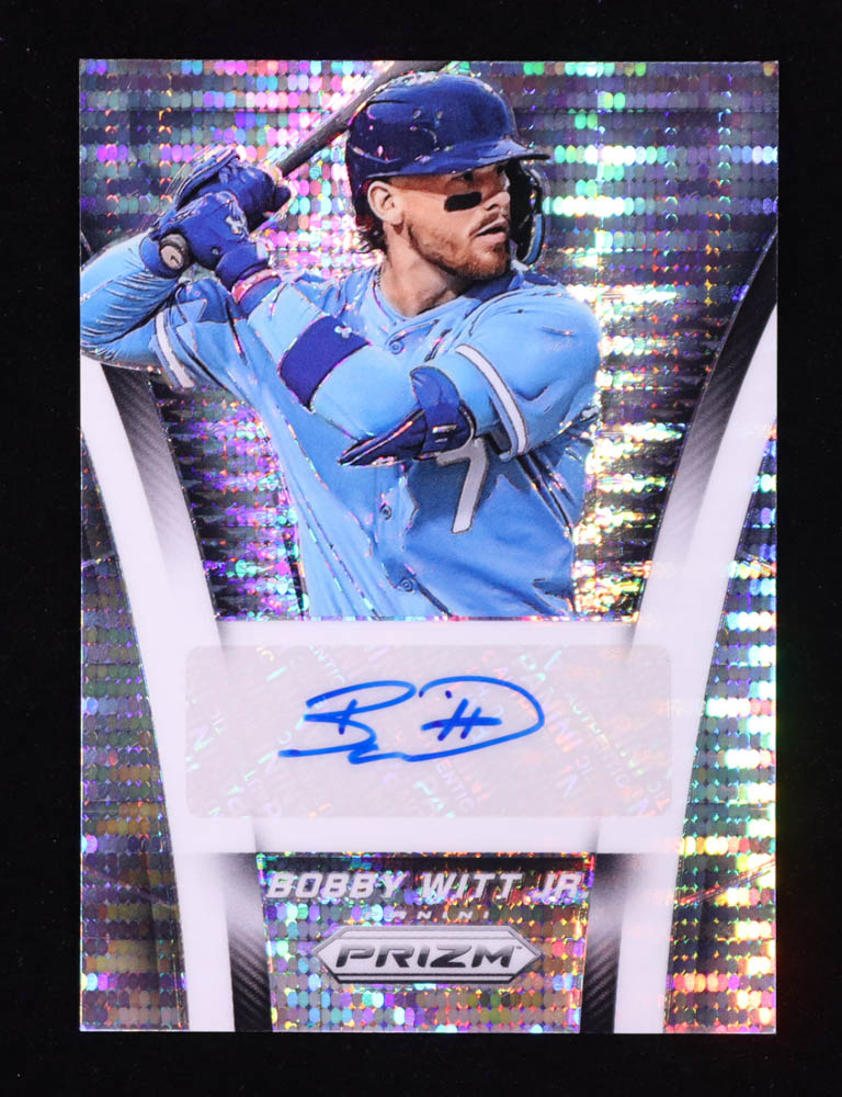 Bobby Witt Jr. 2025 Panini Prizm Throwback Signatures Prizms Pulsar #10 #017/199 at PristineAuction.com Bobby Witt Jr. 2025 Panini Prizm Throwback Signatures Prizms Pulsar #10 #017/199 at PristineAuction.com