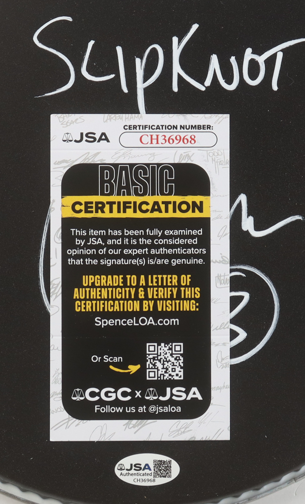 Chris Fehn Signed 8" Drum Head (JSA) at PristineAuction.com Chris Fehn Signed 8" Drum Head (JSA) at PristineAuction.com