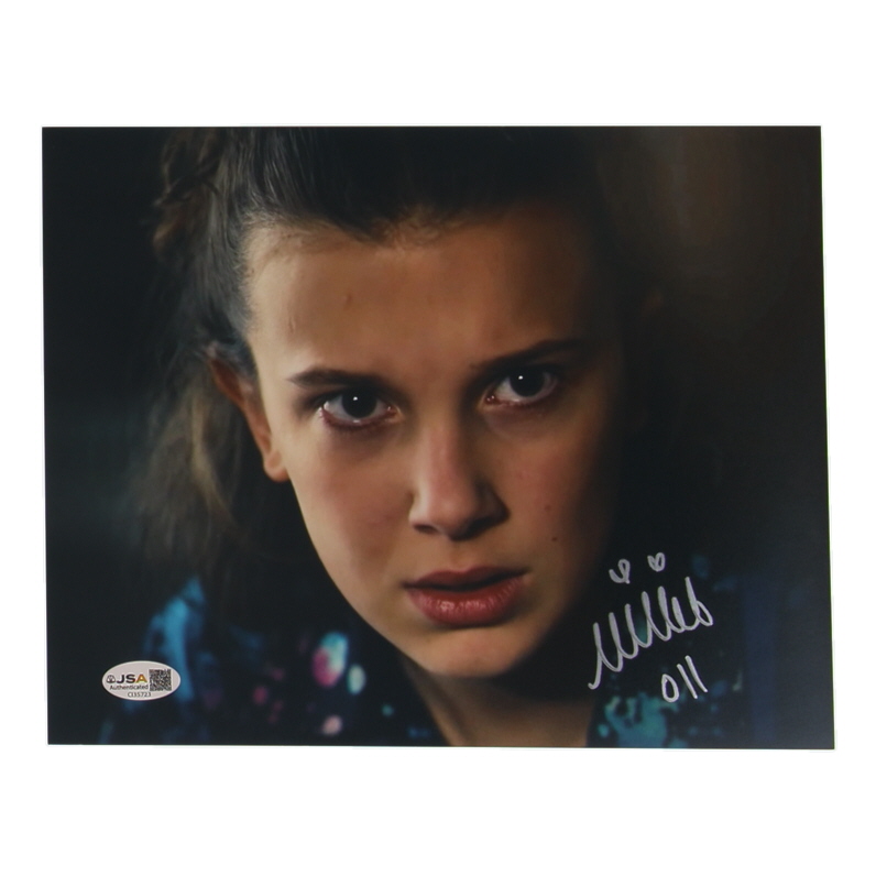 Millie Bobby Brown Signed "Stranger Things" 8x10 Photo Inscribed "011" (JSA) at PristineAuction.com Millie Bobby Brown Signed "Stranger Things" 8x10 Photo Inscribed "011" (JSA) at PristineAuction.com
