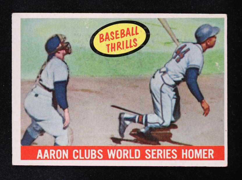 Hank Aaron 1959 Topps BT/WS Homer #467 at PristineAuction.com Hank Aaron 1959 Topps BT/WS Homer #467 at PristineAuction.com