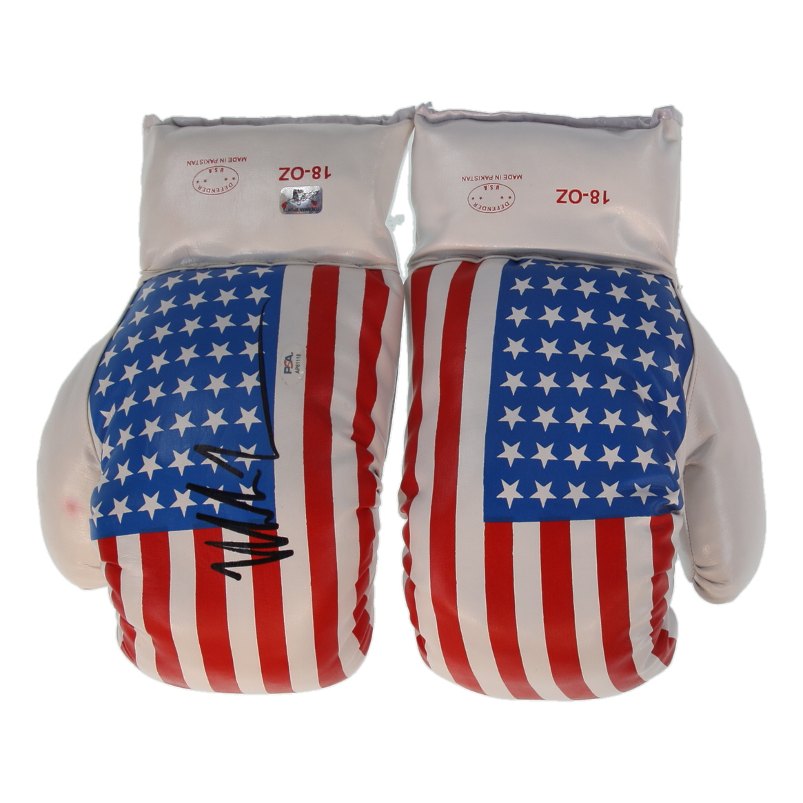 Mike Tyson Signed Pair of (2) Defender USA Boxing Gloves (Tyson & PSA) at PristineAuction.com Mike Tyson Signed Pair of (2) Defender USA Boxing Gloves (Tyson & PSA) at PristineAuction.com