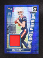 Drake Maye 2024 Donruss Optic Rookie Phenoms Blue Hyper Memorabilia #RPB-DME RC at PristineAuction.com