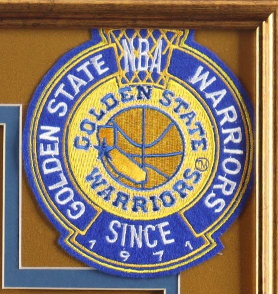 Stephen Curry Signed Custom Framed Jersey Display with Career Stat Plaque & (2) Championship Pins (JSA) at PristineAuction.com Stephen Curry Signed Custom Framed Jersey Display with Career Stat Plaque & (2) Championship Pins (JSA) at PristineAuction.com