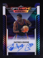 Patrick Ewing 2025 Leaf OptiChrime Autographs Prismatic Blue #OBKPE1 #1/1 at PristineAuction.com